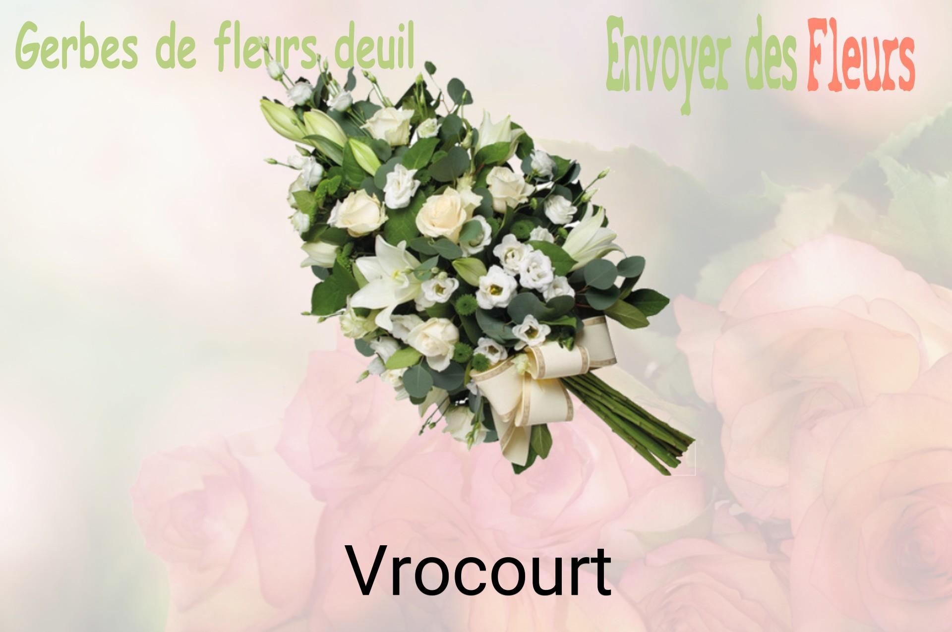 Gerbe de fleurs de deuil livrée à Vrocourt